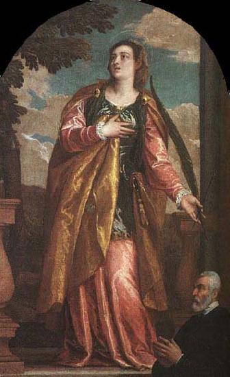 Paolo Veronese St Lucy and a Donor oil painting image